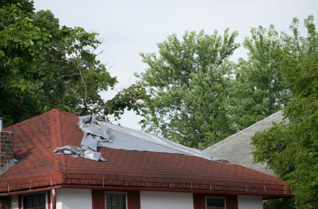 storm damaged roof